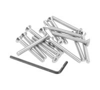 PATIKIL #8-32 x 1-1/2" Flat Head Socket Cap Screws, 20Pcs Countersunk Bolts Head Machine Screws 304 Stainless Steel (18-8) UNC Socket Drive Bolt Fasteners for Industry Machinery Household