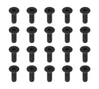 PATIKIL #8-32 x 1/2 Inch Flat Head Socket Cap Screws, 20 Pack Flat Countersunk Bolts Hex Socket Drive Machine Screws Full Thread Coarse Thread UNC Black Oxide Grade 10.9