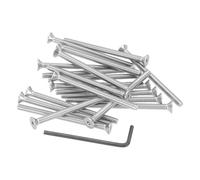 PATIKIL #8-32 x 2-3/8" Flat Head Socket Cap Screws, 20Pcs Countersunk Bolts Head Machine Screws 304 Stainless Steel (18-8) UNC Socket Drive Bolt Fasteners for Industry Machinery Household