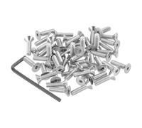 PATIKIL #8-32 x 5/8" Flat Head Socket Cap Screws, 50Pcs Countersunk Bolts Head Machine Screws 304 Stainless Steel (18-8) UNC Socket Drive Bolt Fasteners for Industry Machinery Household