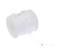 PATIKIL 8+3mm Pearl String, 98.4Ft/30m 1 Roll Pearl Trim Artificial Pearl Strand Spool for DIY Jewelry Decor Wedding Party Christmas Trees, Clear