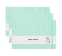 PATIKIL 8.3x5.5" Watercolor Sketchbook, 3Pcs 24 Sheet 300GSM/203lb Watercolor Paper Sketchbooks Acid Free Watercolor Journal Hardcover Artists Pads for Painting, Green