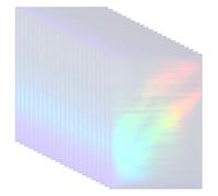 PATIKIL 8.3x5.8 Holographic Sticker Paper, 20Sheets A5 Polypropylene Self-Adhesive Transparent Waterproof Laminate Overlay Film for Photo Cards Scrapbook Decorations, Laser
