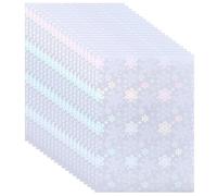 PATIKIL 8.3x5.8 Holographic Sticker Paper, 20Sheets A5 Polypropylene Self-Adhesive Transparent Waterproof Laminate Overlay Film for Photo Cards Scrapbook Decorations, Snowflake
