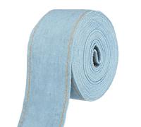 PATIKIL 8/5" Denim Ribbon, Total 3.3 Yard Layering Jean Fabric Craft Pure Color Strip for Bow DIY Making Hair Clip Garment Sewing Decorations, Light Blue