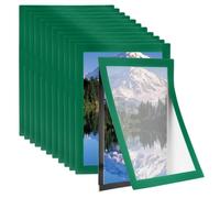 PATIKIL 8.5 x 11 Inch Magnetic Sign Holder, 12Pcs Self-Adhesive Soft Magnetic Border Wall Mount PVC Picture Frames Document Holder for Wall Window Home Office Store Poster, Green