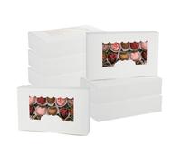PATIKIL 8.5 x 5.3 x 2 White Bakery Boxes, 30 Pack Homemade Rectangle Soap Candy Favor Treat Cookie Boxes with Window for Pastry Candy DIY Craft Gift Giving Packaging
