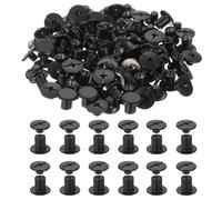 PATIKIL 8.5mm Chicago Screws Leather Rivets, 60 Set Leather Rivets Nail Stud Screws Bolt Assorted Kit for DIY Leather Craft Bookbinding Decorate Repair Belt Bag Clothing, Black
