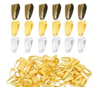 PATIKIL 8.5x3.5mm Snap Bail Hook Pinch Set, 600Pcs Alloy Pendant Charm Clasp Connectors Bail for Necklace Jewelry Making Bracelet Dangle DIY Crafts, Gold Tone, Silver Tone, Bronze