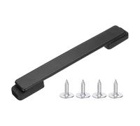 PATIKIL 8.66 Inch Luggage Handle Replacement, Plastic Pull Handle Grip with 4 Screws for Luggage Toolbox Storage Box Case Repair - 5Pcs (Black)