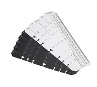 PATIKIL 8.7"x1.8" Bookmark Ruler, 10 Pack Snap-in Ruler Page Marker Book Mark Measuring Tools for A5 Size 6-Hole Binder Notebook, Black,Clear