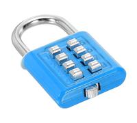 PATIKIL 8 Digit Button Combination Padlock, 4 Position Locking Mechanism Push Button Security Digital Lock for Gym Sports Locker Cabinet Toolbox, Blue