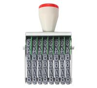 PATIKIL 8 Digits Roller Stamp, Personalized 7.5mm 26 Alphabet Number 0-9 Symbol Rolling Stamp for DIY Stationery Scrapbooking Office Business, Gray
