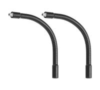 PATIKIL 8" Gooseneck, 2 Pcs 1/4"-20 Female to Male Thread Metal Universal Hose Flexible Arm Gooseneck Tube Extension Holder for Action Camera, Phone, Microphone, Black