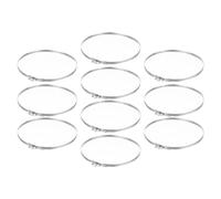 PATIKIL 8 Inch Adjustable Pipe Hose Clamp, 10 Pack Stainless Steel Air Ducting Clamp Worm Gear Drive Hose Clamps Pipe Clamp for Ventilation Duct (50mm-215mm)