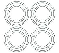 PATIKIL 8 Inch Christmas Wire Wreath Frame, 4 Pcs Metal Round Shape Dream Catcher Rings Macrame Wreath Floral Hoop for Home Car DIY Craft Wedding Wall Hanging Decorations, Army Green