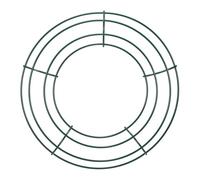PATIKIL 8 Inch Christmas Wire Wreath Frame, Metal Round Shape Dream Catcher Rings Macrame Wreath Floral Hoop for Home Car DIY Craft Wedding Wall Hanging Decorations, Army Green