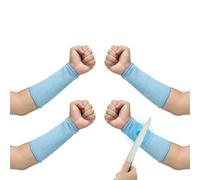 PATIKIL 8 Inch Cut Resistant Sleeve, 2 Pairs Arm Safety Protectors Sleeves Forearm Sleeve HPPE Level 5 Protection for Thin Skin and Bruising, XXS, Sky Blue