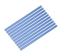 PATIKIL 8 Inch Glass Tubes, 10 Pack Borosilicate Long Glass Pipes Tubing Blowing Tube for Making DIY, Blue