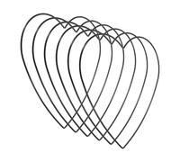 PATIKIL 8 Inch Heart Dream Catcher Rings, 6 Pcs Metal Christmas Macrame Wreath Floral Ring Hoop for Home Car DIY Craft Wedding Wall Hanging Decorations, Black