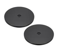 PATIKIL 8 Inch Heavy Rotating Swivel Stand, 2 Pcs 360˚ Rotation Lazy Susan Turntable with Steel Ball Bearings for Model Base Rotating Plants TV Computers Monitors, Black
