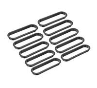 PATIKIL 8 Inch Oval Desk Grommet, 10 Pack Plastic Wire Hole Storage Cable Grommet Management for Office Home, Black