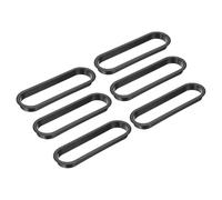 PATIKIL 8 Inch Oval Desk Grommet, 6 Pack Plastic Wire Hole Storage Cable Grommet Management for Office Home, Black