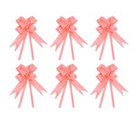 PATIKIL 8-Inch Pull Bows Ribbon, 100 Pack Gift Wrapping String Rose Pattern Decorative Bow Tie for Wedding Birthday Party, Red