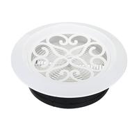 PATIKIL 8 Inch Round Air Vent, Adjustable Ceiling Diffuser Grill Cover ABS Louver Soffit Vent with Screen for Bathroom Kitchen Living Room, White