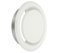 PATIKIL 8 Inch Round Ceiling Diffuser, Metal Adjustable Wall Air Vent Diffuser Vent Duct Cover Exhaust Supply for Kitchen Bathroom Garage, White