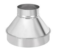PATIKIL 8 Inch to 4 Inch Round Duct Reducer Increaser Connector, Galvanized Steel Air Duct Adapter Pipe Fitting for Bathroom Kitchen Inline Ventilation Systems, Silver Tone