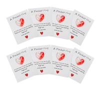 PATIKIL 8 Pack Pocket Hug Heart with Greeting Card, Pocket Hug Token Love Cards Cute A Little Resin Heart Shape Bulk for Friends Long Distance Relationship Gifts, White Red