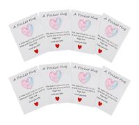 PATIKIL 8 Pack Pocket Hug Heart with Greeting Card, Pocket Hug Token Love Cards Cute A Little Resin Heart Shape Bulk for Friends Long Distance Relationship Gifts, Pink Blue