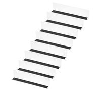 PATIKIL 8 Pack Shelf Dividers for Closet Organization, 11.1x1.2x2.4 Acrylic Magnetic Closets Separator Kitchen Cabinet Shelves Under Bed Blocker for Bedroom Kitchen Office, Clear