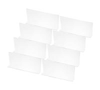 PATIKIL 8 Pack Shelf Dividers for Closet Organization, 11.1x1.6x4.8 Acrylic Closets Separator Kitchen Cabinet Shelves Under Bed Blocker for Bedroom Kitchen Office, Clear