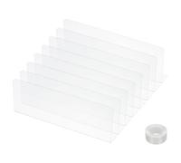 PATIKIL 8 Pack Under Couch Blocker, Acrylic Under Bed Blocker for Pets (3.94" H x 11.02" L) with Tape Clear Toys Blocker for Bed Sofa Desk Furniture