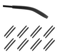 PATIKIL 8 Pairs Eye Glass Replacement Temples, Silicone Anti-Slip Eyeglass End Tips Glasses Retainers Fits 2x2mm for Square Thin Metal Eyeglass Sunglasses Temple, Black