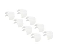 PATIKIL 8 Pairs Shoulder Pads, Costume Shoulder Pads Breathable Sponge Pads Covered Thick Gauze for Women Clothing Men Blazer Suit Coat Sewing, White,M