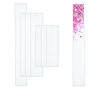 PATIKIL 8 Pcs Bookmark Resin Mould, 3 Sizes Rectangle Bookmark Silicone Moulds for Epoxy Resin Blank Casting Mould for DIY Art Craft Ornament Making Tool, White