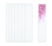 PATIKIL 8 Pcs Bookmark Resin Mould, 5.7"x1.1" Rectangle Bookmark Silicone Moulds for Epoxy Resin Blank Casting Mould for DIY Art Craft Ornament Making Tool, White