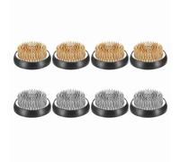 PATIKIL 8 Pcs Floral Frogs Kenzan, 2.1 Inch Round Brass Steel Flower Arrangement Holder, Arranger Pin Fixed Tool for Vase Centerpiece, Wedding, Home Decoration, Brass/Silver/Black