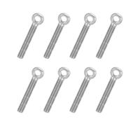 PATIKIL 8 Pcs M5x30mm Shoulder Swing Lifting Eye Bolt, 304 Stainless Steel Metric Full Thread Fisheye Eye Slip Hole Screw Rigging Bolt Metal Fasteners Screws, Silver Tone