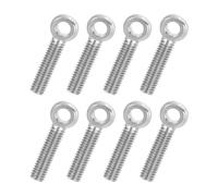 PATIKIL 8 Pcs M6x30mm Shoulder Swing Lifting Eye Bolt, 304 Stainless Steel Metric Full Thread Fisheye Eye Slip Hole Screw Rigging Bolt Metal Fasteners Screws, Silver Tone