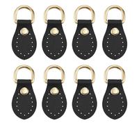 PATIKIL 8 Pcs Purse Strap Mount Hook, Sew on Leather Buckle Bag Side D Ring Clips Replacement Clasp for DIY Shoulder Bag Purse Backpack Craft Hardware Making Supplies, Black