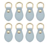 PATIKIL 8 Pcs Purse Strap Mount Hook, Sew on Leather Buckle Bag Side D Ring Clips Replacement Clasp for DIY Shoulder Bag Purse Backpack Craft Hardware Making Supplies, Blue
