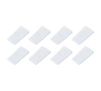 PATIKIL 8 Pcs Rubber Door Stop, 0.2 Inch Height Door Stoppers Wedge Thin Anti-Slip Doorstop for Bottom on Floor Solid Non-Scratching Floor Protectors for Wooden Floor Home, Transparent