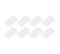 PATIKIL 8 Pcs Rubber Door Stop, 0.2 Inch Height Door Stoppers Wedge Thin Anti-Slip Doorstop for Bottom on Floor Solid Non-Scratching Floor Protectors for Wooden Floor Home Office, White