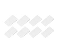 PATIKIL 8 Pcs Rubber Door Stop, 0.4/0.2 Inch Height Door Stoppers Wedge Thin Anti-Slip Doorstop for Bottom on Floor Solid Non-Scratching Floor Protectors for Wooden Floor Home, White