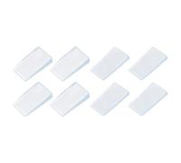 PATIKIL 8 Pcs Rubber Door Stop, 0.4/0.2 Inch Height Door Stoppers Wedge Thin Anti-Slip Doorstop for Bottom on Floor Solid Non-Scratching Floor Protectors for Wooden Floor Home, Transparent