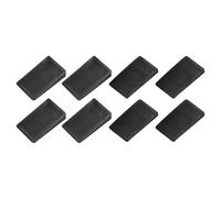 PATIKIL 8 Pcs Rubber Door Stop, 0.4/0.2 Inch Height Door Stoppers Wedge Thin Anti-Slip Doorstop for Bottom on Floor Solid Non-Scratching Floor Protectors for Wooden Floor Home, Black